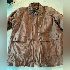 Vintage Wilsons Leather Adventure Bound Mens Brown Jacket Size XL